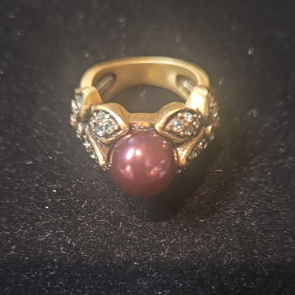 Heidi Daus Purple Pearl With Swarovski Accents